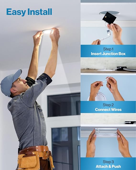 4" Sunco Light LED Selectable Slim Downlight for Flat Pans