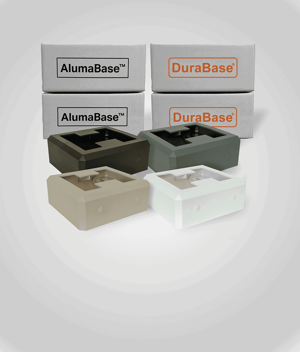 Alumabase 4 color samples with packaging