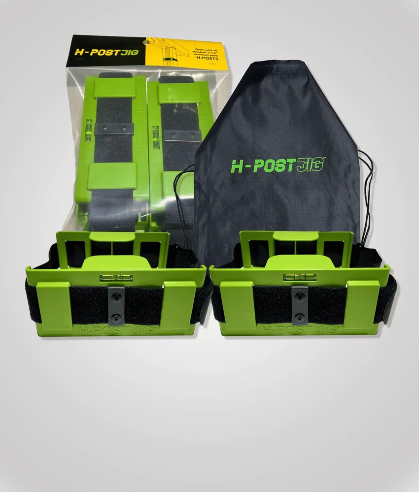 H-post jig kit for patio cover post installation