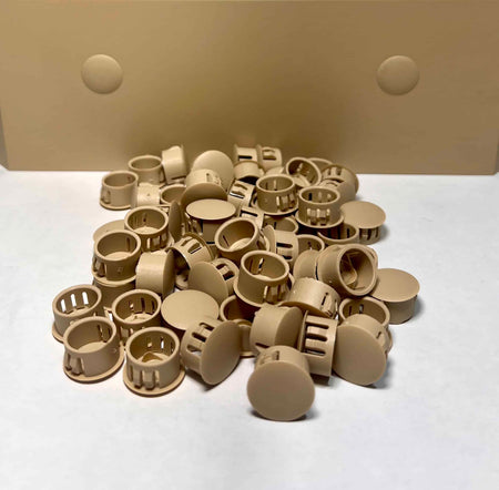 Latte color patio cover hole plugs