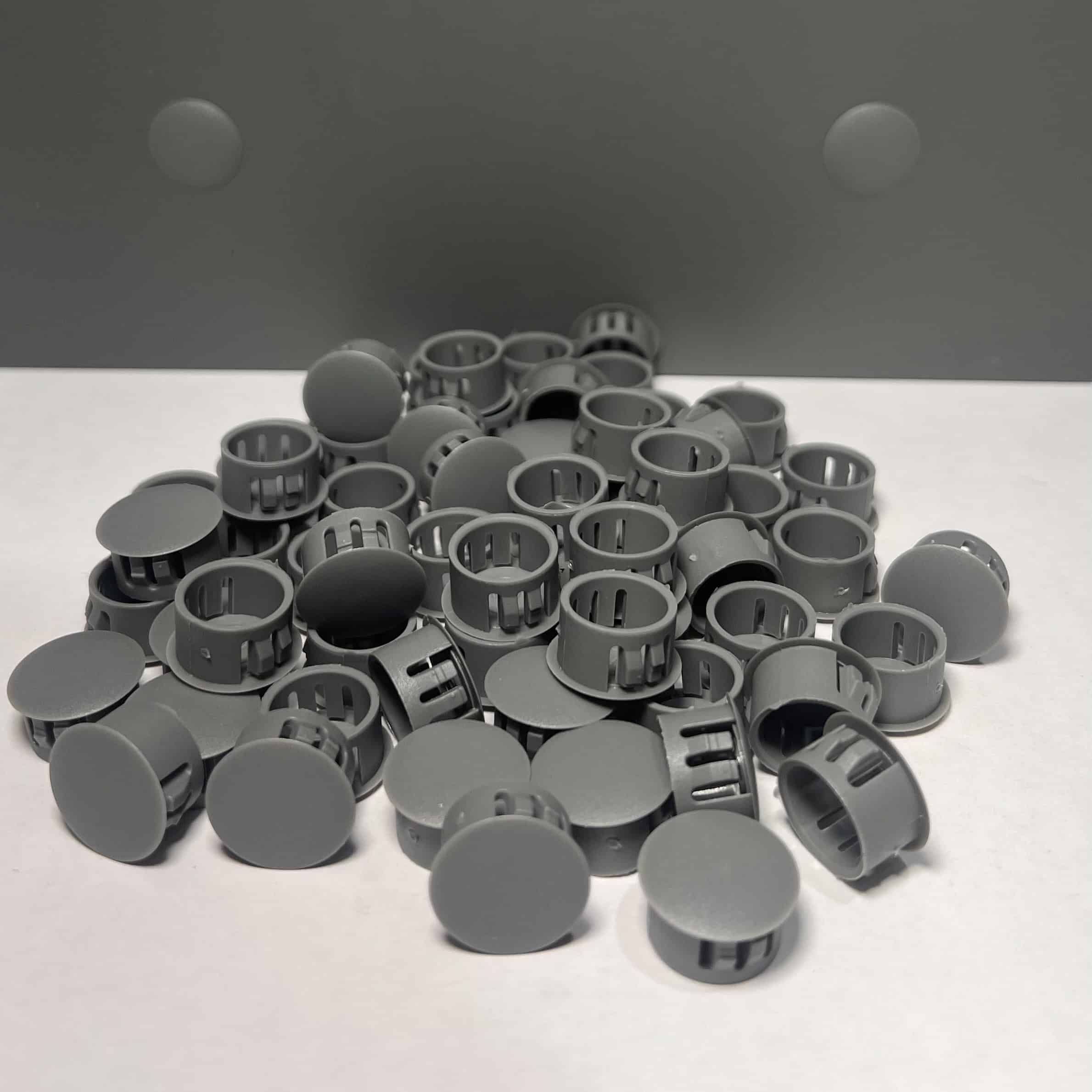 Slate color patio cover hole plugs