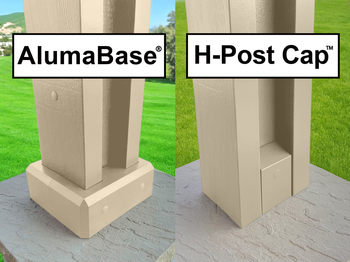 AlumaBase® vs. the New H-Post Cap™: Two Ways to Elevate Your Aluminum Patio Cover